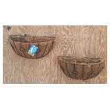 (2) Hay Rack Planters w/ New Liners