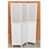 White 3-Panel Folding Room Divider