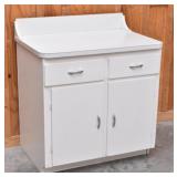 White Wooden Shop Cabinet 2-Drawers 2-Doors...