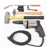 Tools: Porter Cable Screw Driver, Ball Peen