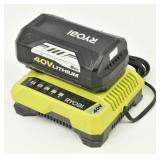 Ryobi 40V Battery & Charger