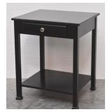Black 1 Drawer End Table / Nightstand