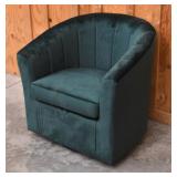 Dark Green Swivel  Soft Occasional Chair