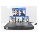 LG Blu - Ray Disc / DVD Player & 5 Blu - Ray DVD