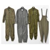 (3) Military Flight Suits + Waterproof Bibs