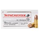 (50rd) 9mm Luger FMJ WINCHESTER Ammo