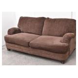 Brown Sofa with Wooden Feet