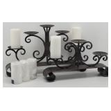 Iron Center Piece Candle Holders w/Candles