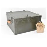 WWII Army Field Office Trunk w/ Canteen