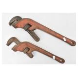 (2) Rigid Heavy Duty Pipe Wrenches 18' & 14'