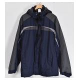 Men's L Hooded Jacket Faded Glory Block Design