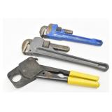Pipe Wrenches 10' &14', Pex Angle Crimp Tool