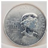 2010 Vancouver Olympics $5 1 Oz .999 Fine Silver