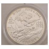 WWII 50th Anniversary 90% Silver Dollar