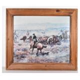 THE ROUNDUP Print by Charles M. Russell