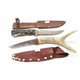 Schrade 1725 Hunting Knife & UC408 Antler Knife