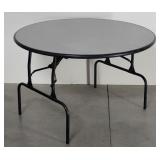 Deluxe Round Folding Table w/ Gray Top &...