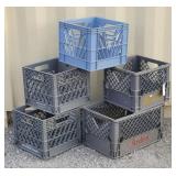(5) Plastic Milk Crates