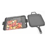Lodge Square 12' Cast Iron Griddle & Poecelain