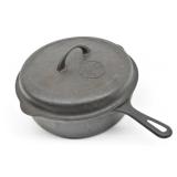 Griswold Self-Basting Cast Iron Skillet 8 w/ Lid