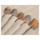 (5) Long Handled Shovels