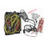 Portable 12V 300PSI Air Compressor, Jumper Cables