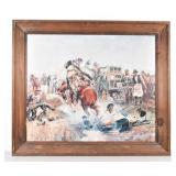BRONC TO BREAKFAST Print by Charles Russell,