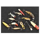 (12) Vintage Fishing Lures Diverse Styles...
