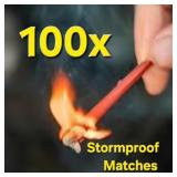 (100) Diamond Weatherproof Storm Matches