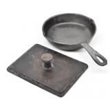 Cast Iron Skillet 6.5' & Cast Iron Press