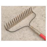 Red Handled Garden Rake