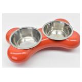 Hing The Bone Bowl Double Dog Feeder
