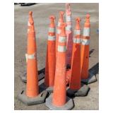 (8) Delineater Cones & 2 Rolls Orange Fencing