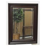 Black Frame Bevel Edge Wall Mirror 45'x34'