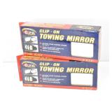 (2) Clip-On Towing Mirrors Black NIB