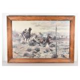WHEN HORSE FLESH COMES HIGH Print by C.M Russel