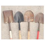 (4) Long Handled Shovels