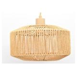 Boho 12' Plug in Wicker Pendant Light