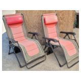(2) Zero Gravity Lounging Chairs