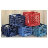(5) Plastic Milk Crates