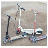 (3) Electric Scooters: Razor, Globber & Go Trax