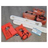 Boating Gas Cans, Boat Bumpers & 2 Life Jackets