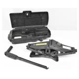 Compact Portable Scissor Lift Tire Jack w/ Case