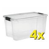 (4) Sterilite 70 Qt. Ultra Latch Storage Totes