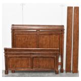 Classic Wood Sleigh Bed Queen Complete
