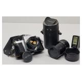 Pentax Honeywell 35MM Camera w/ Lenses & Case...