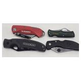 (4) Folding Clip-On Knives: Husky, Lansky, Ruko