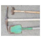 Pickaxe, Sledge Hammer & Spade