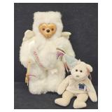 1990 Raikes Cupid Angel Bear & June Ty Beanie Bear