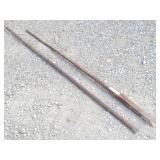 (2) Steel Digging Bars 66" & 72" Long